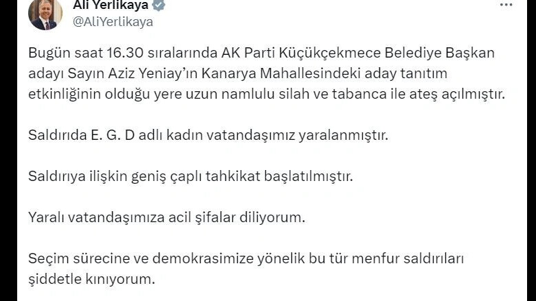 Silahlı saldırıya uğrayan belediye başkanı adayı hangi partiden?