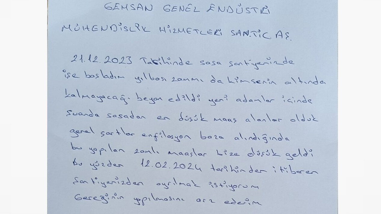 Adana'da işçilerden düşük maaş nedeniyle toplu istifa Adana'da işçilerden düşük maaş nedeniyle toplu istifa