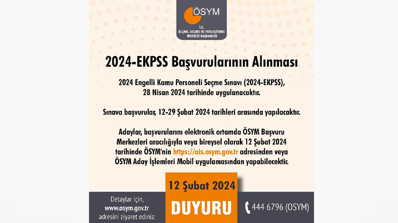 2024 EKPSS başvuruları başladı    2024 EKPSS başvuruları başladı