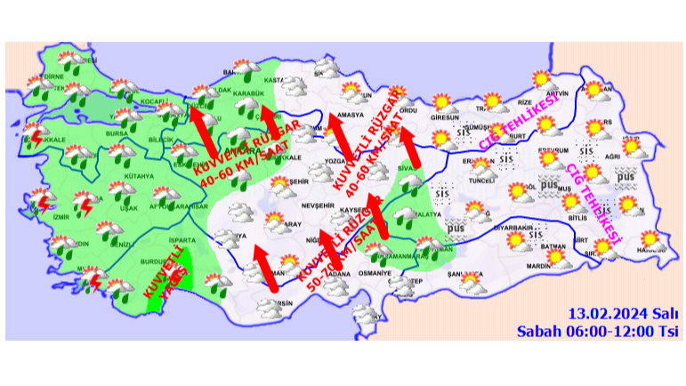 Meteoroloji'den 6 ile sarı ve turuncu kodlu uyarı! Kuvvetli yağışa karşı dikkatli olun