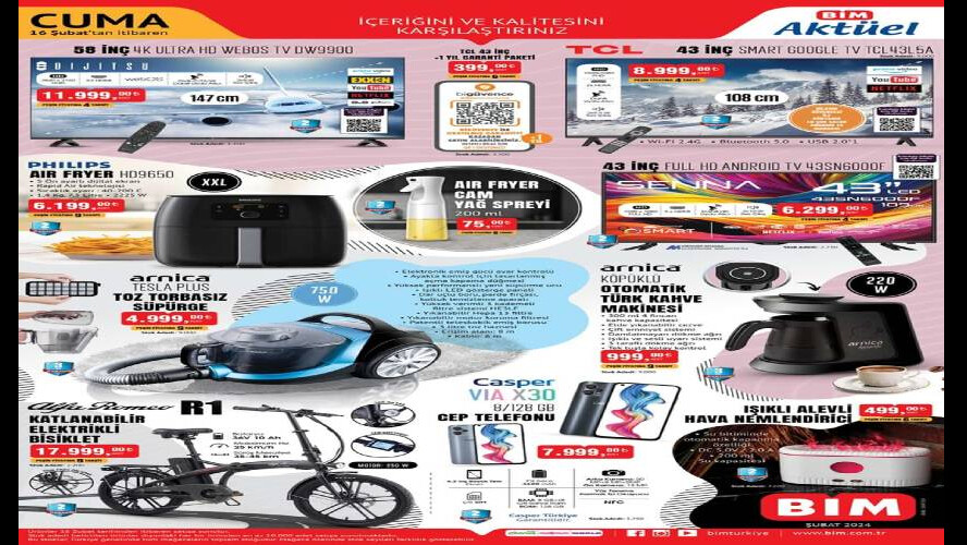 BİM’de dev indirim yarın başlıyor! Televizyon, davlumbaz, tencere, perde… Fiyatlar yarı yarıya düştü, yetişen evini yeniden dizecek