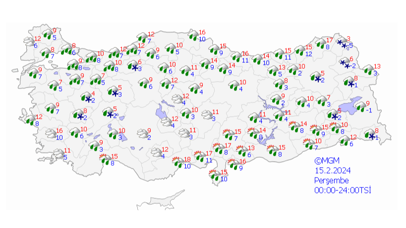 Meteoroloji'den 8 kente sarı kodlu uyarı: Sağanak, kar, rüzgar ve çığ alarmı