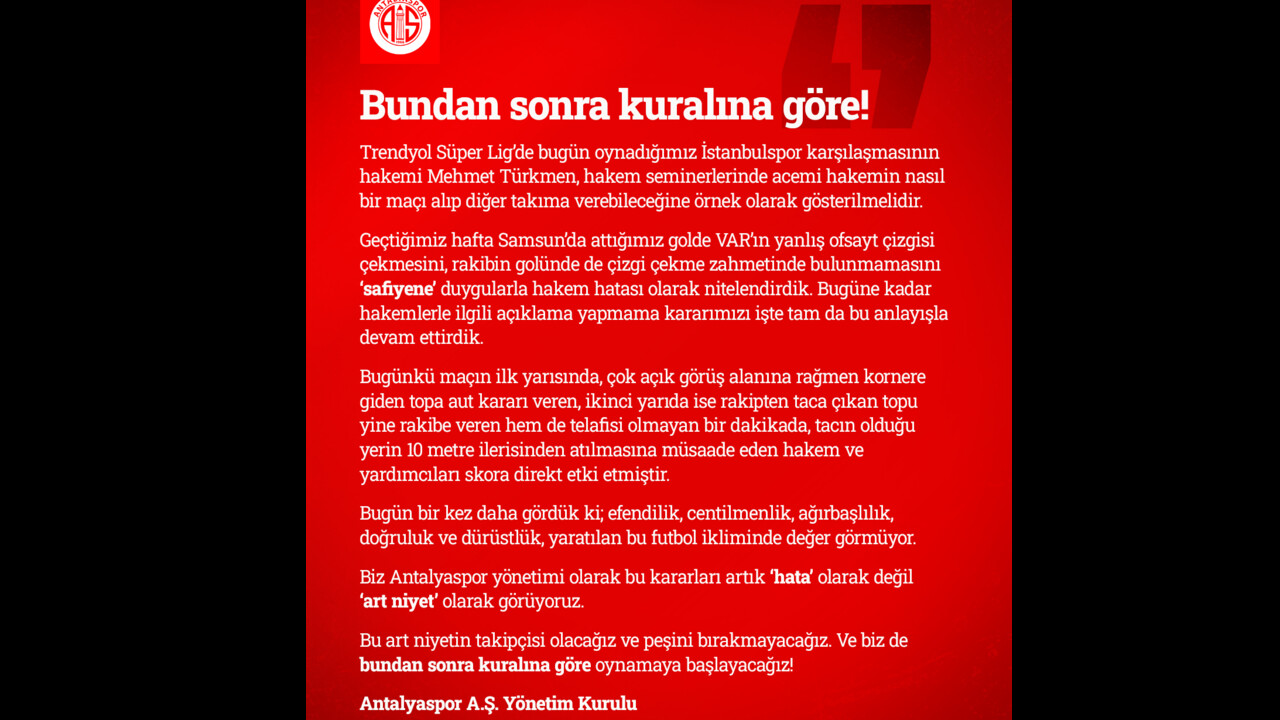 Antalyaspor 2-0'dan 2 puan verdi