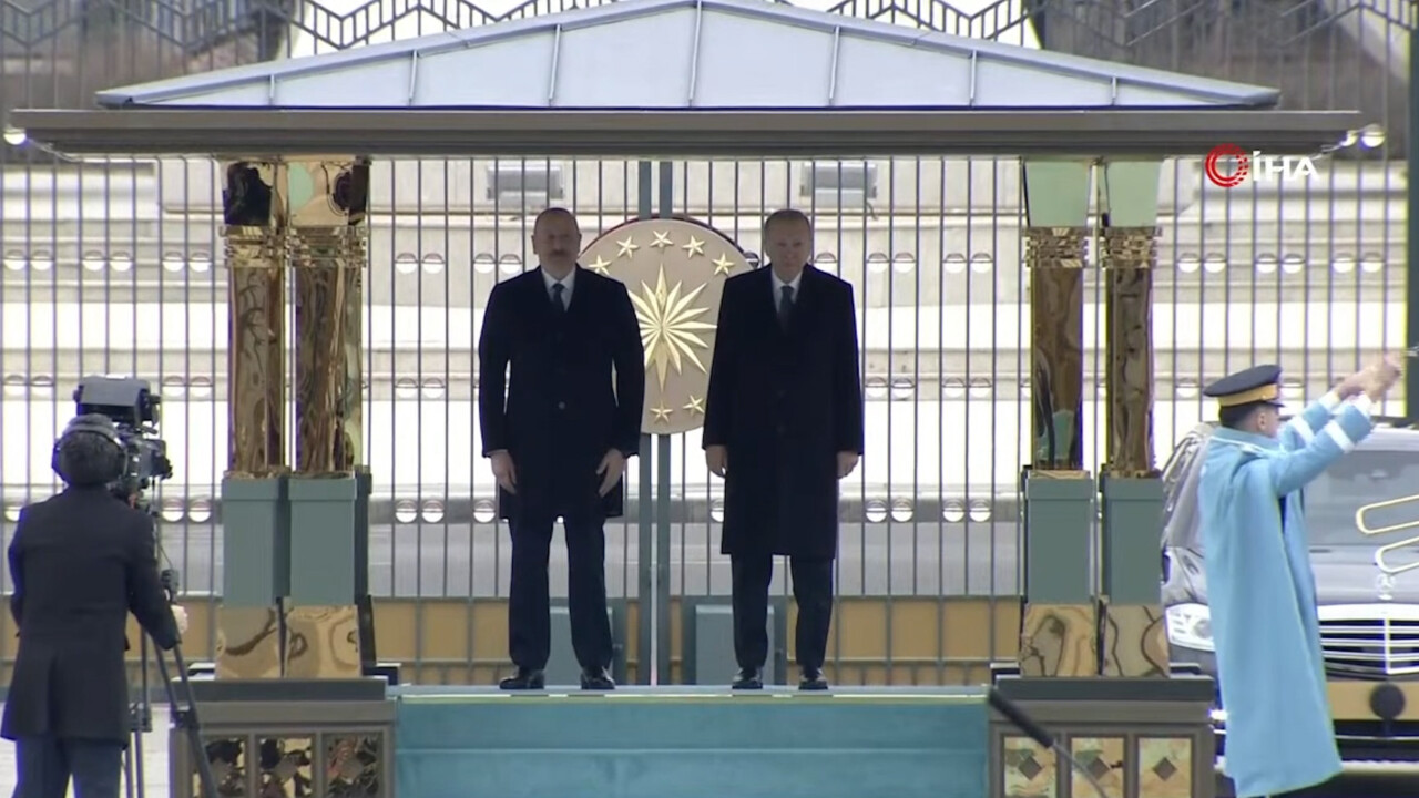 Azerbaycan Cumhurbaşkanı Aliyev Ankara'da: Cumhurbaşkanı Erdoğan tarafından resmi törenle karşılandı