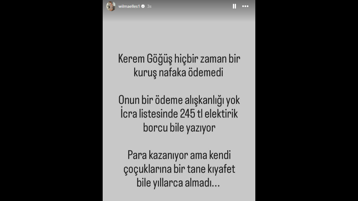 Wilma Elles’ten eski eşi Kerem Göğüş’e nafaka isyanı: Bir kuruş bile ödemedi Wilma Elles’ten eski eşi Kerem Göğüş’e nafaka isyanı: Bir kuruş bile ödemedi