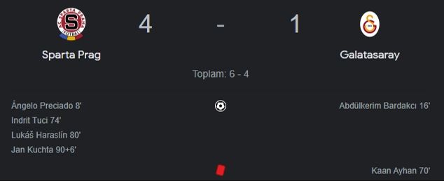 Galatasaray elendi mi, turu geçti mi? Sparta Prag Galatasaray maçı ne oldu, son 16’ya kim kaldı? Galatasaray elendi mi, turu geçti mi? Sparta Prag Galatasaray maçı ne oldu, son 16’ya kim kaldı? - 1. Resim