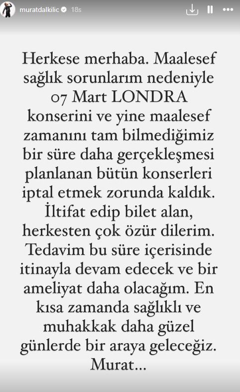 Murat Dalkılıç ‘maalesef’ diyerek duyurdu! 9. kez ameliyat olacak Murat Dalkılıç ‘maalesef’ diyerek duyurdu! 9. kez ameliyat olacak - 2. Resim
