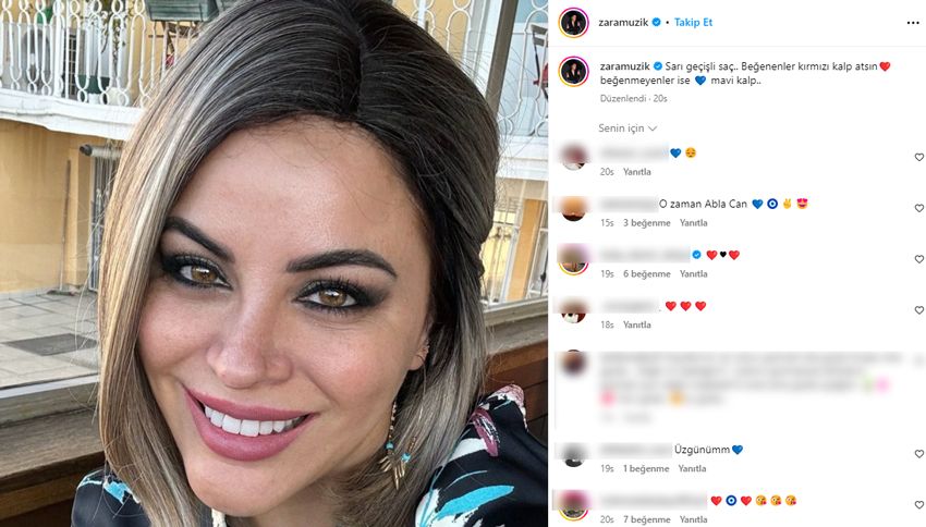 Şarkıcı Zara sarışın oldu! Yeni imajı için anket başlattı Şarkıcı Zara sarışın oldu! Yeni imajı için anket başlattı - 1. Resim