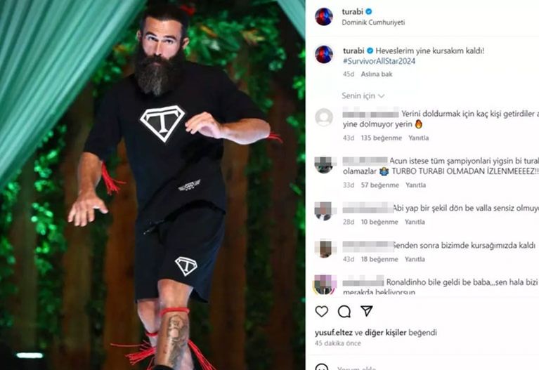 Turabi'nin aklı Survivor'da kaldı! Dikkat çeken paylaşım - 2. Resim