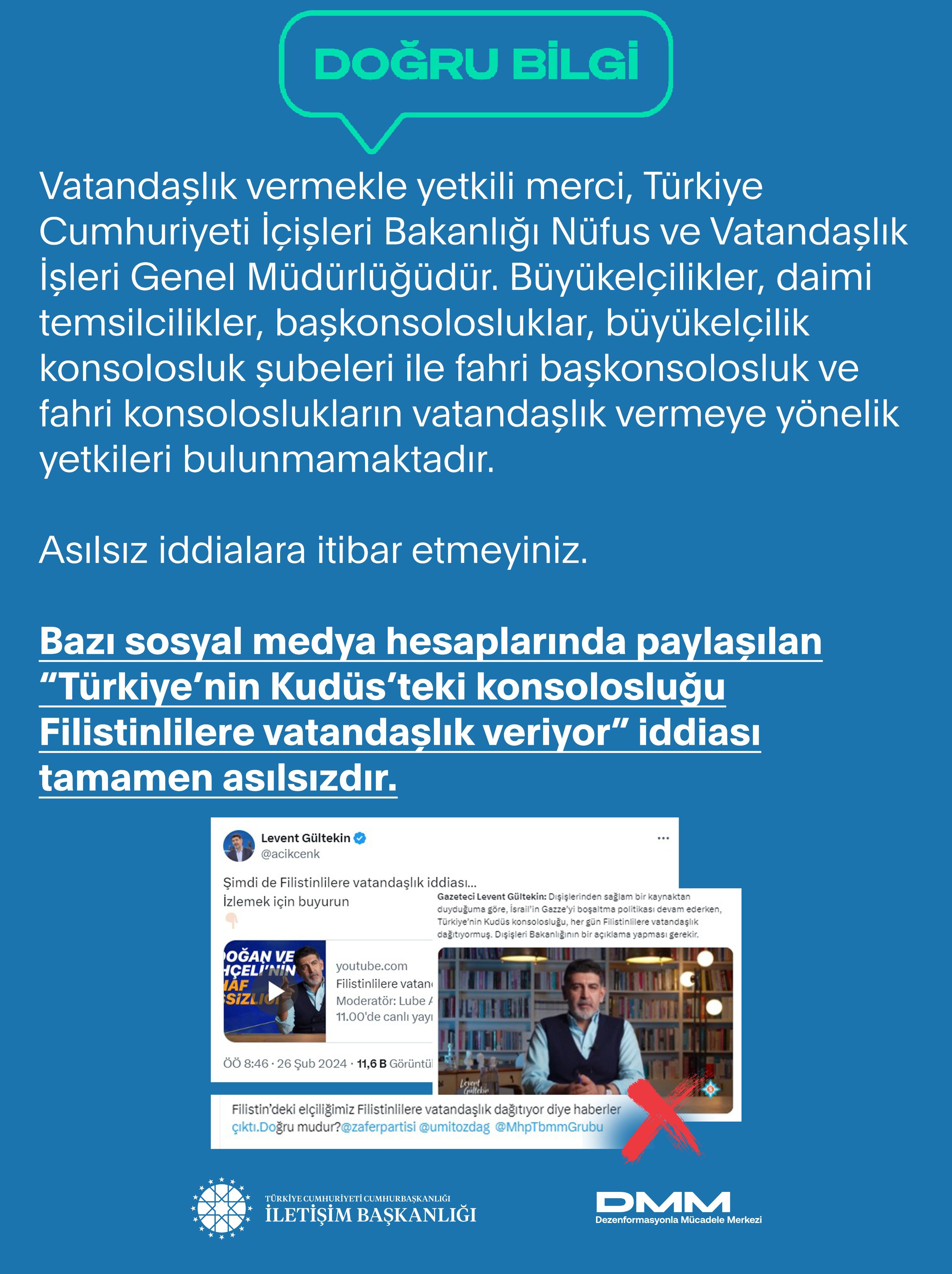 Filistinlilere vatandaşlık veriliyor iddiasına yalanlama Filistinlilere vatandaşlık veriliyor iddiasına yalanlama - 1. Resim