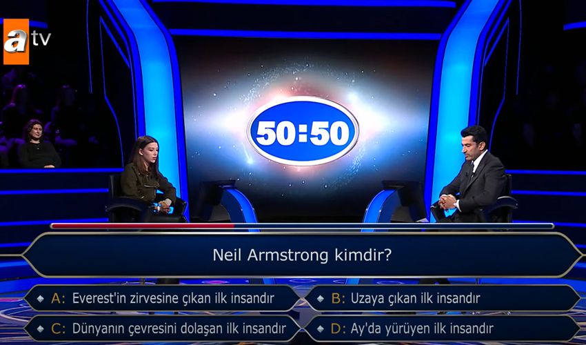 Kim Milyoner Olmak İster’de ‘Neil Armstrong’ sorusunu bilemeyen yarışmacı herkesi şaşırttı Kim Milyoner Olmak İster’de ‘Neil Armstrong’ sorusunu bilemeyen yarışmacı herkesi şaşırttı - 1. Resim