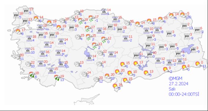 METEOROLOJİ'DEN UYARI! Bugün yağmur var mı, hava nasıl? 27 Şubat 2024 İstanbul, Ankara, İzmir hava durumu! - 1. Resim