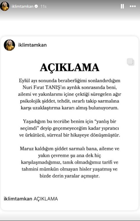 Piyanist İklim Tamkan’dan şiddet itirafı: Fırat Tanış hakkında uzaklaştırma kararı çıkarttı - 1. Resim