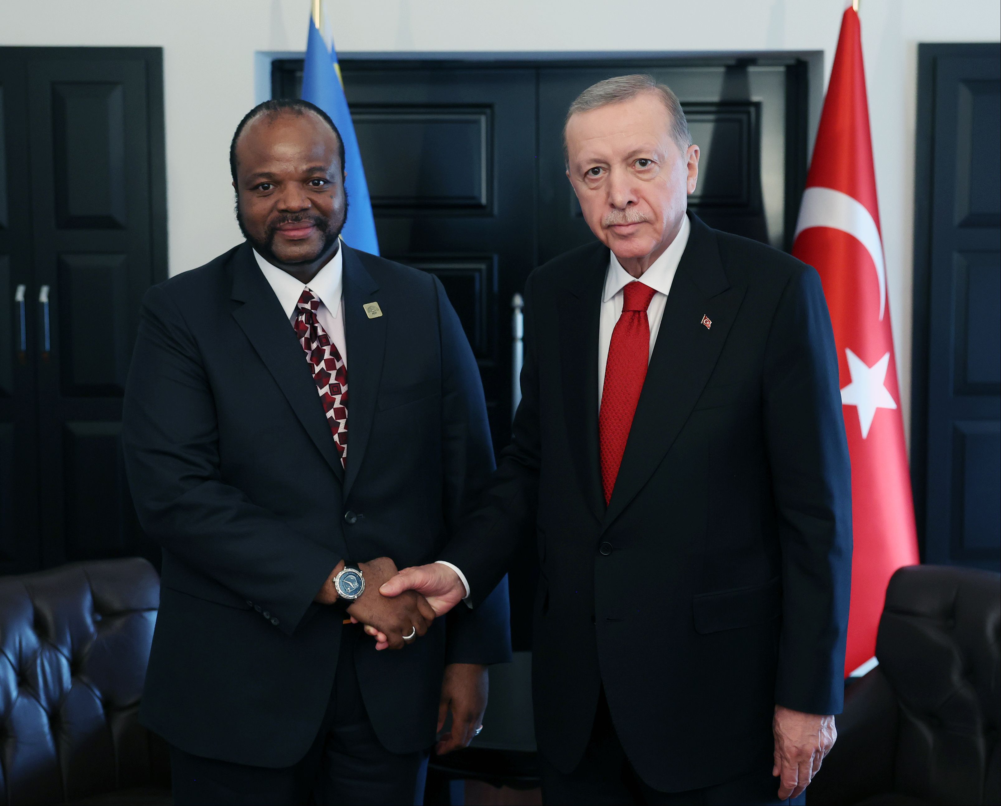 Esvatini Kralı 3.Mswati Antalya'da Cumhurbaşkanı Recep Tayyip Erdoğan ile g&ouml;r&uuml;şm&uuml;şt&uuml;. 1