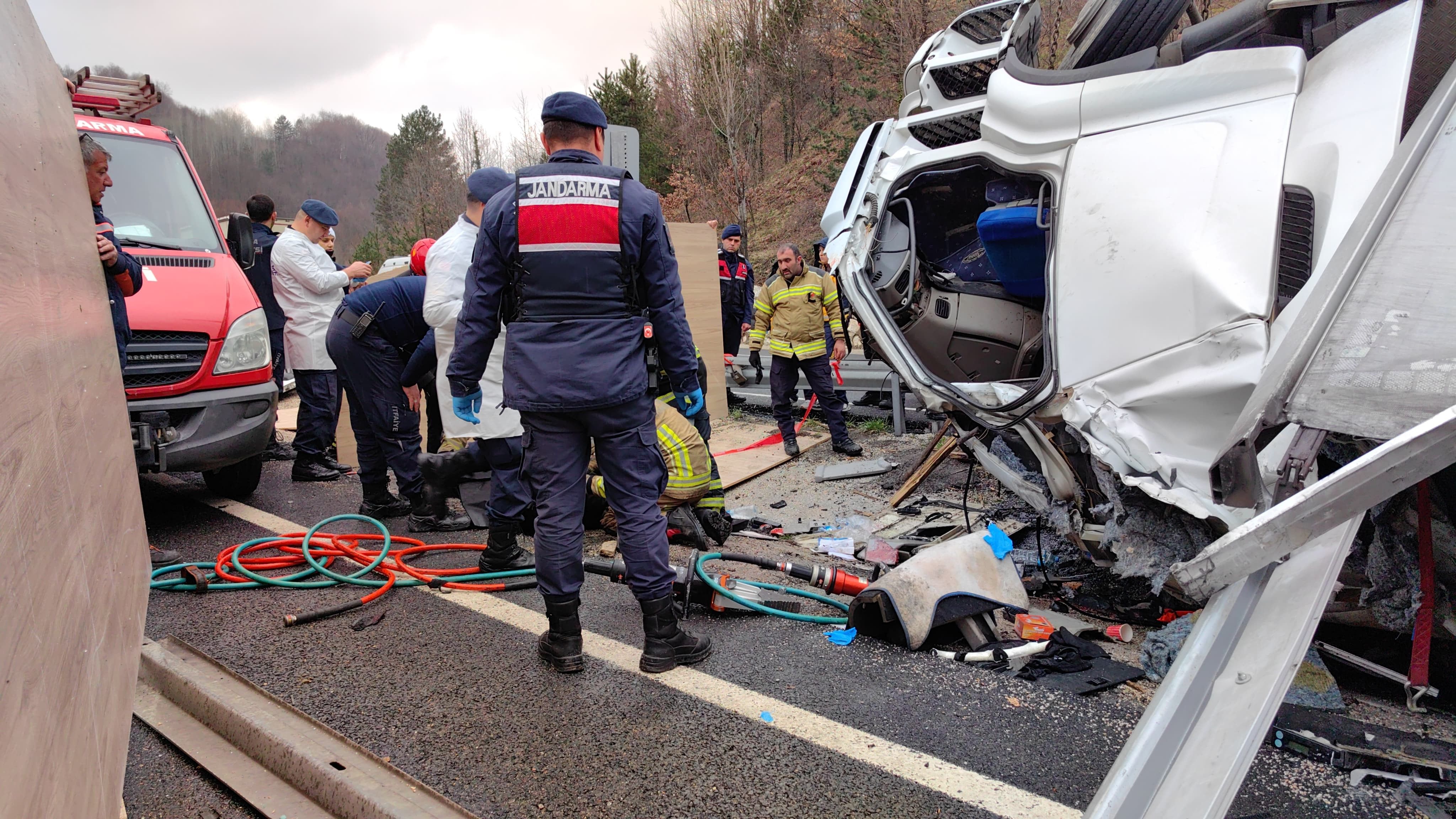 Bursa'da korkunç kaza: Virajı alamayan tır refüje daldı Bursa'da korkunç kaza: Virajı alamayan tır refüje daldı - 2. Resim