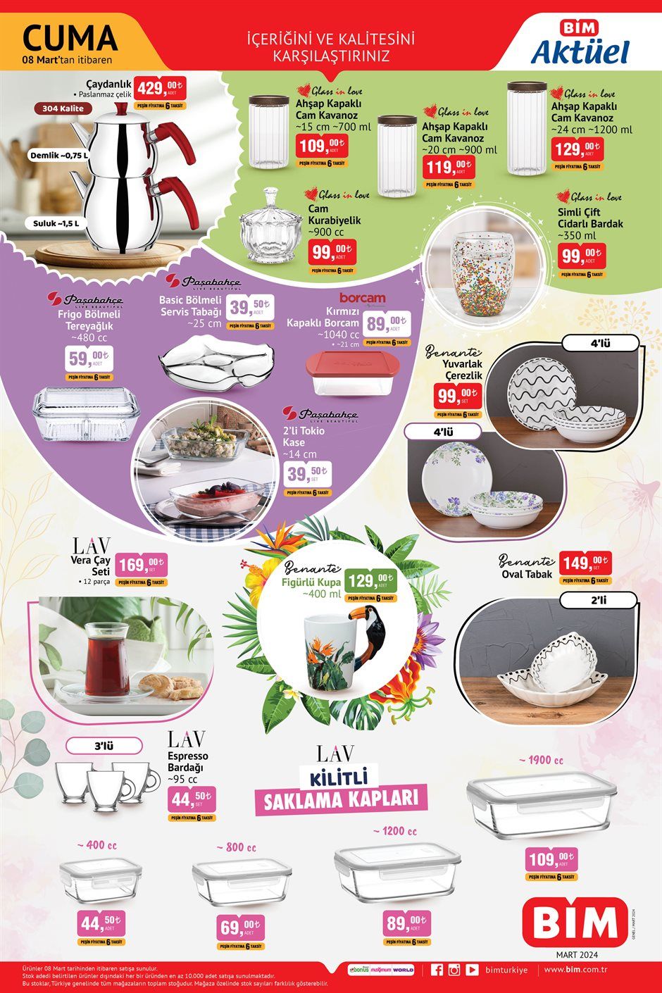 8 Mart Bim Aktüel kataloğunda teknolojik aletler, züccaciye ürünleri var - 2. Resim