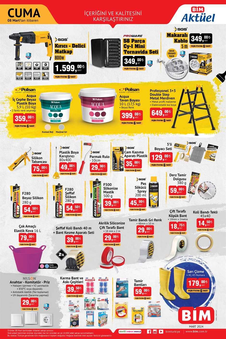 8 Mart Bim Aktüel kataloğunda teknolojik aletler, züccaciye ürünleri var - 3. Resim
