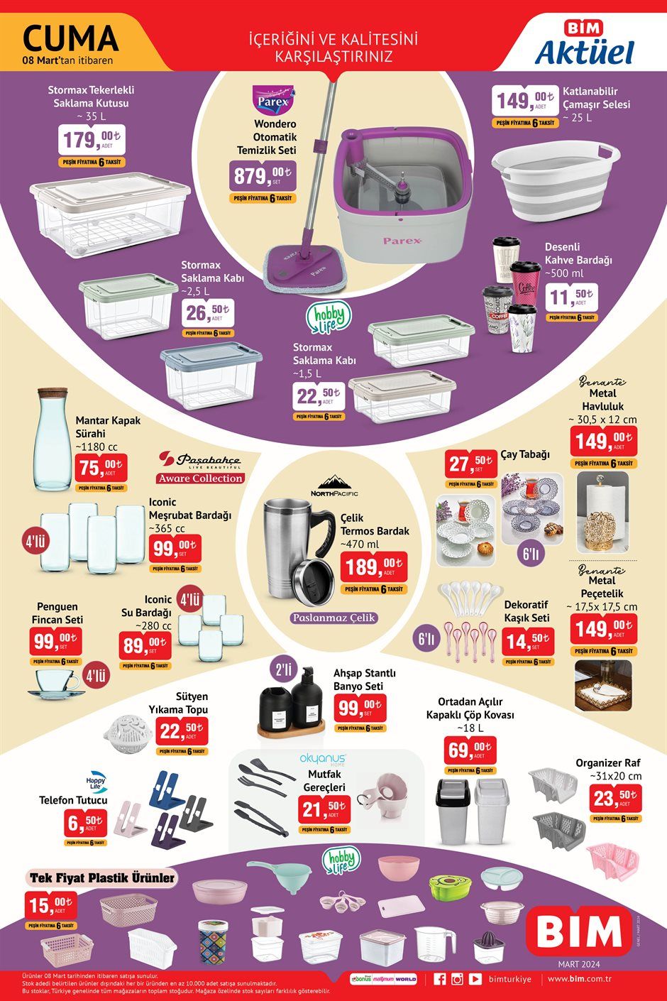 8 Mart Bim Aktüel kataloğunda teknolojik aletler, züccaciye ürünleri var - 6. Resim