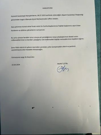 AK Parti Gaziantep İl Başkanı Murat Çetin istifa etti AK Parti Gaziantep İl Başkanı Murat Çetin istifa etti - 1. Resim