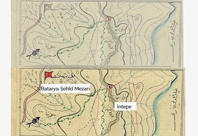 109 senelik ihmal... &Ccedil;anakkale'deki kayıp şehitlik krokideki T&uuml;rk bayrağıyla bulundu - 1. Resim