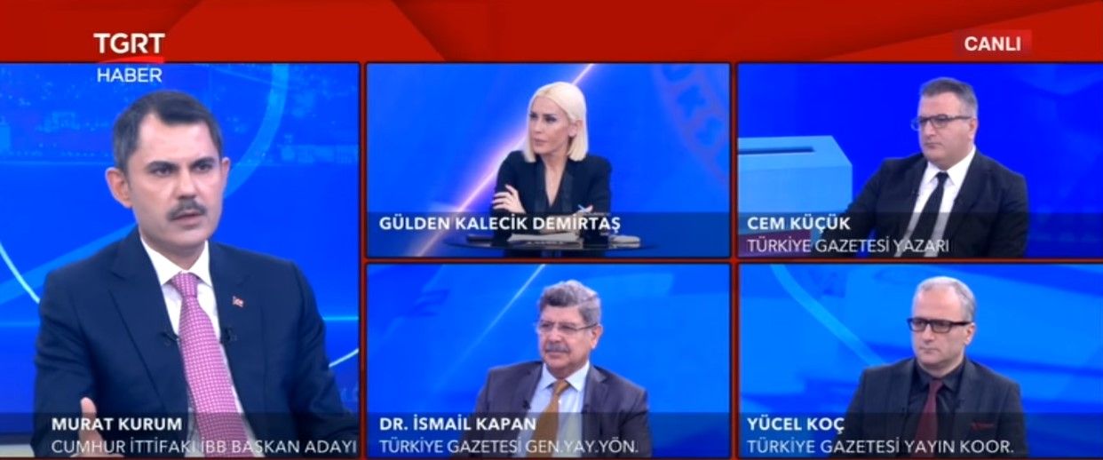 CANLI — İstanbul Adayı Murat Kurum TGRT Haber'de - 2. Resim