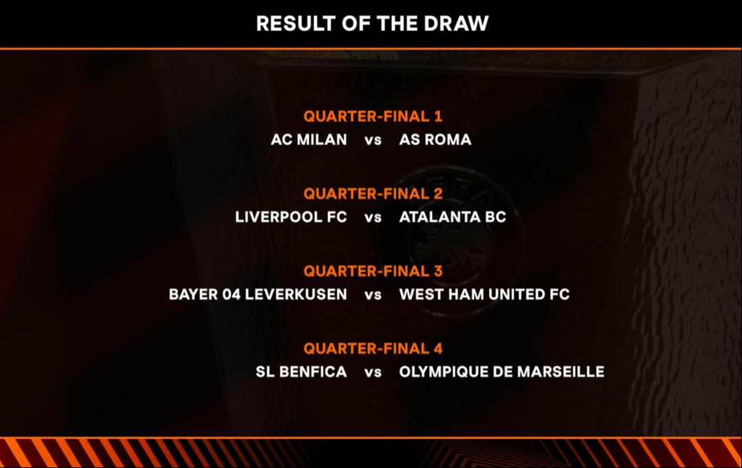 UEFA Avrupa Ligi’nde çeyrek final eşleşmeleri belli oldu! - 1. Resim