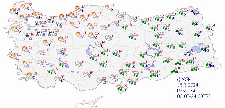 Meteoroloji'den 6 kente sağanak ve kar uyarısı! Yer yer etkisi yoğun olacak - 1. Resim