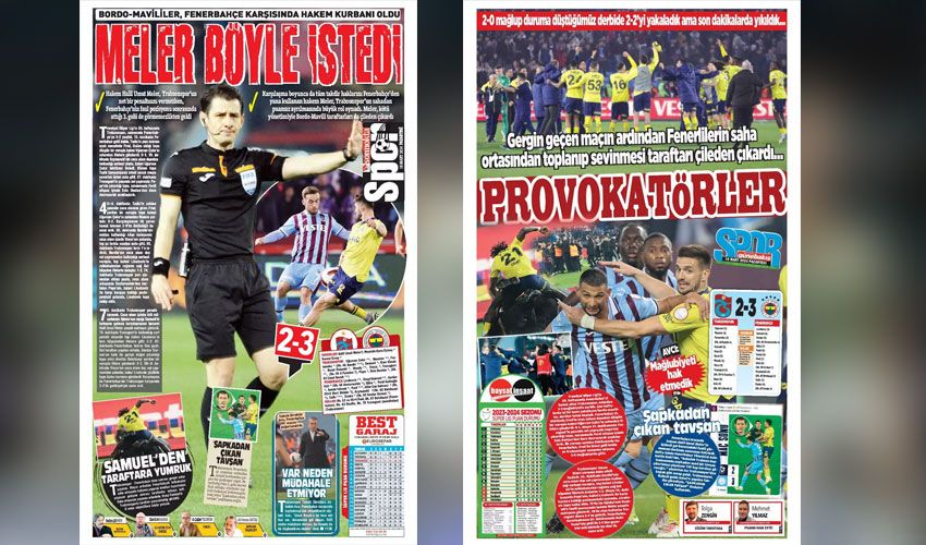 Trabzon yerel medyası Fenerbahçe maçını 'provokasyon' olarak gördü 'Şapkadan çıkan tavşan' - 1. Resim