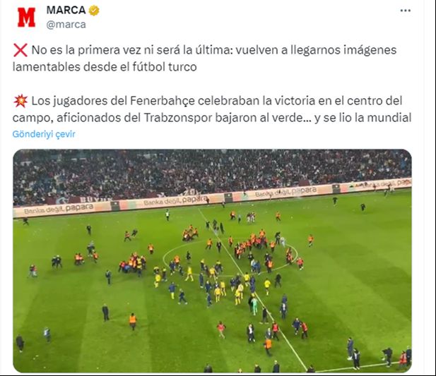 Trabzonspor-Fenerbahçe maçındaki kavga Avrupa basınında: ‘Futbol değil felaket!’ Batshuayi’ye kung-fu benzetmesi - 1. Resim