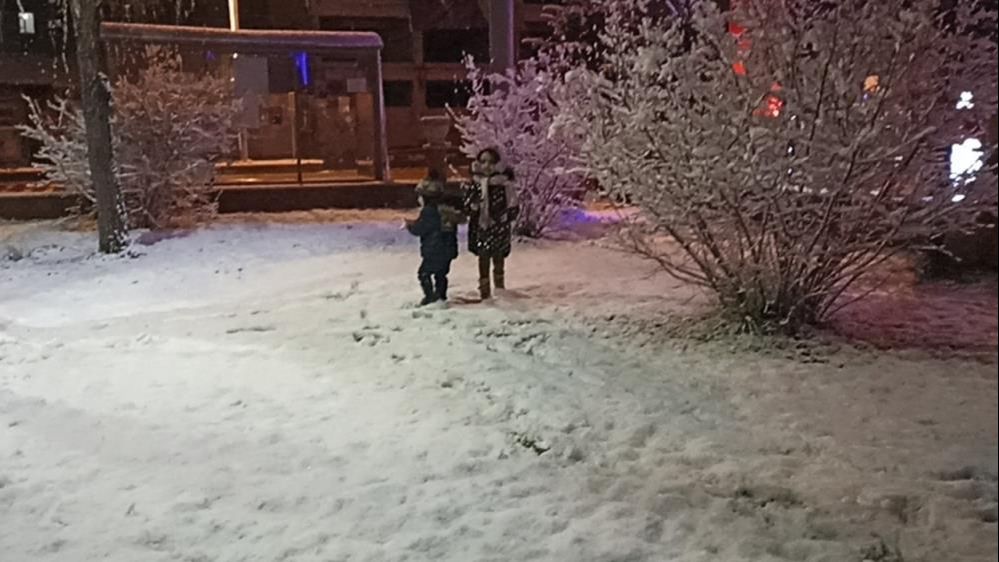 Gece yarısı başladı, lapa lapa yağdı! Kar kalınlığı 40 santimi buldu - 1. Resim