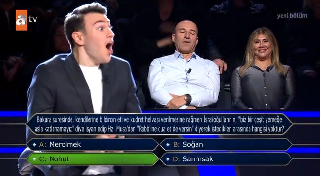 İsrailoğullarının istedikleri yiyecekler ne? Milyoner'de 5 milyonluk Bakara Suresi sorusu ve cevabı - 3. Resim