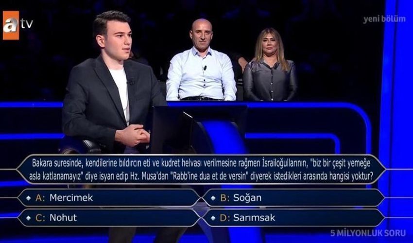 Vergi uzmanı, Milyoner'de 5 milyonluk soruyu bilen Berk Göktaş'ın eline geçecek net tutarı açıkladı Vergi uzmanı Milyoner'de 5 milyonluk soruyu bilen Berk Göktaş'ın eline geçecek net tutarı açıkladı - 1. Resim