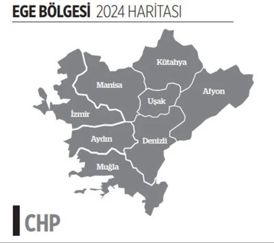 Ege'de renk tamamen kırmızı oldu: CHP, tüm illeri aldı - 1. Resim