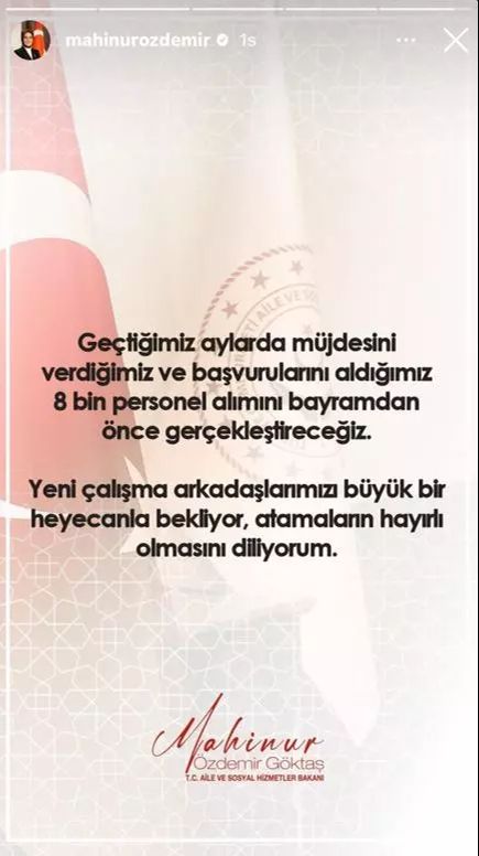 Bakan Göktaş müjdeyi verdi! Bayram öncesi 8 bin personel alınacak Bakan Göktaş müjdeyi verdi! Bayram öncesi 8 bin personel alınacak - 1. Resim