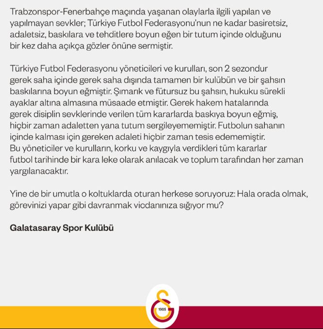 Fenerbahçe'nin ligden çekilme kongresi öncesi Galatasaraylılar hareket geçti "Çekilmeyen namerttir" - 1. Resim