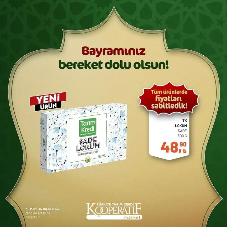 Tarım Kredi Market'ten bayram Tarifesi: İndirim kataloğu yayınlandı: Siyah çay 109 TL, tarhana 49 TL, tereyağı 285 TL... Tarım Kredi Market'ten Bayram Tarifesi: İndirim kataloğu yayınlandı: Siyah çay 109 TL, tarhana 49 TL, tereyağı 285 TL... - 4. Resim