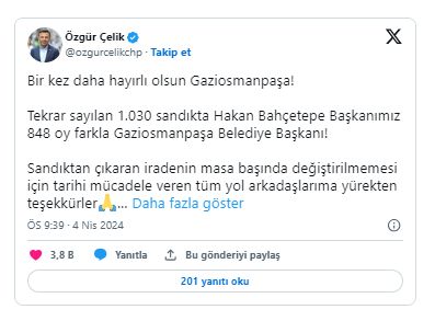 Gaziosmanpaşa'da oyların yeniden sayım işlemi bitti! Gaziosmanpaşa'da seçimi CHP kazandı - 1. Resim