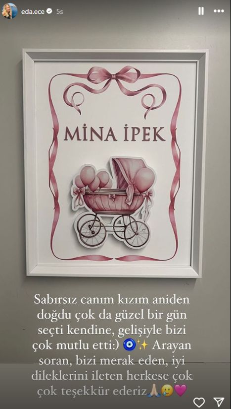 Taze anne Eda Ece'den doğum sonrası ilk paylaşım: Sabırsız kızım aniden doğdu Taze anne Eda Ece'den doğum sonrası ilk paylaşım: Sabırsız kızım aniden doğdu - 2. Resim