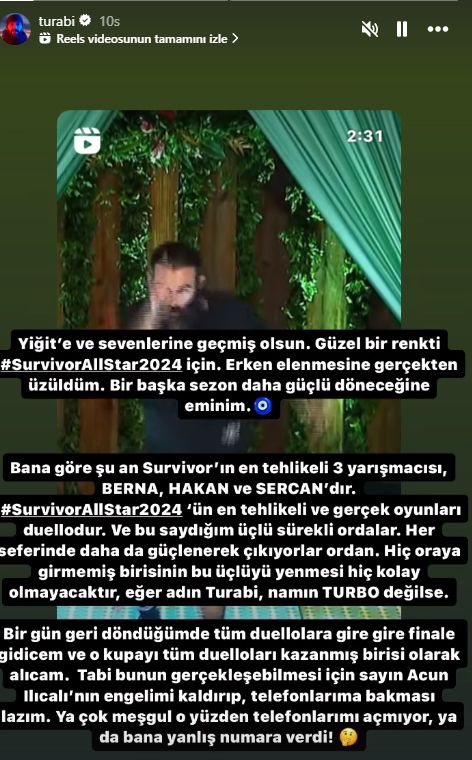 Turabi, Survivor All Star’daki en tehlikeli 3 yarışmacıyı sıraladı! Acun Ilıcalı’dan da bir isteği var - 1. Resim