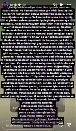 Survivor Turabi 'son kez açıklıyorum' dedi, bilinmeyenleri anlattı: Acun abi kurtardı beni... Survivor Turabi 'son kez açıklıyorum' dedi, bilinmeyenleri anlattı: Acun abi kurtardı beni... - 2. Resim