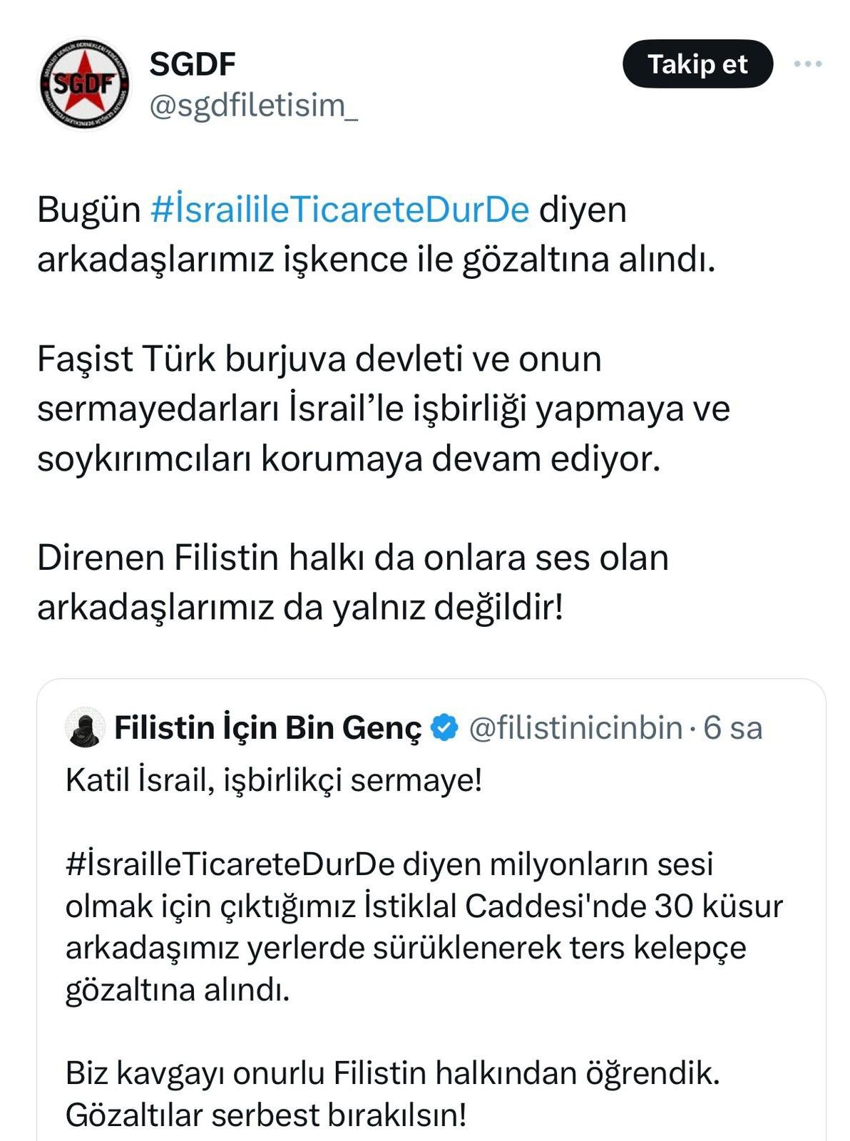 Gazze eylemindeki provokasyonun altından sol örgütlerin izi çıktı Gazze eylemindeki provokasyonun arkasında sol örgütlerin izi çıktı - 1. Resim