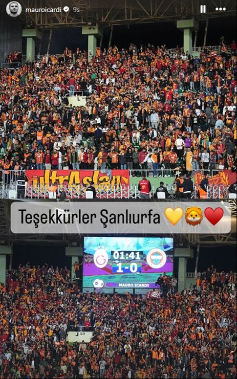 Süper Kupa finaline damga vuran Mauro Icardi'den flaş paylaşım! Fenerbahçeli taraftarın görüntüsünü alıp... - 2. Resim