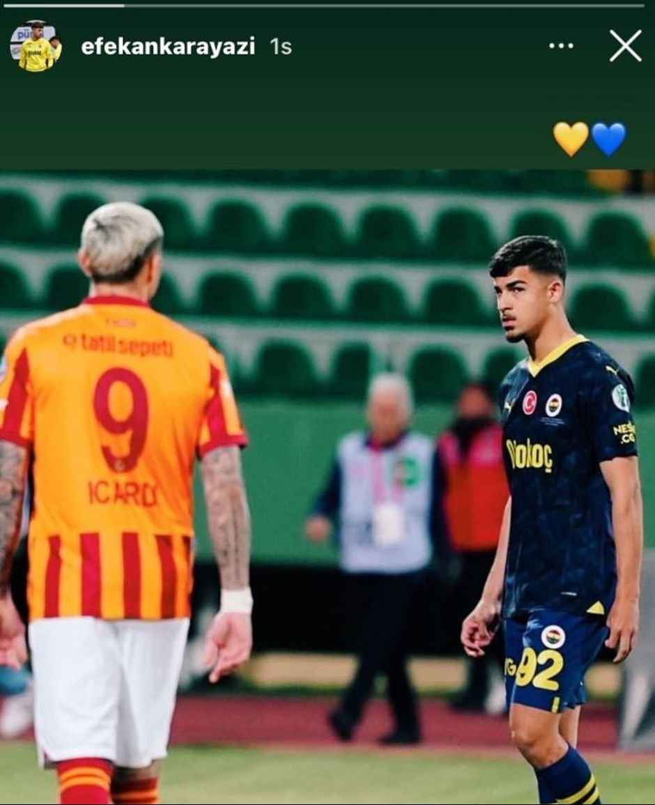 Süper Kupa maçında oynayan Fenerbahçeli genç futbolcudan sürpriz paylaşım! İcardi detayı dikkat çekti Süper Kupa maçında oynayan Fenerbahçeli genç futbolcudan sürpriz paylaşım! İcardi detayı dikkat çekti - 1. Resim
