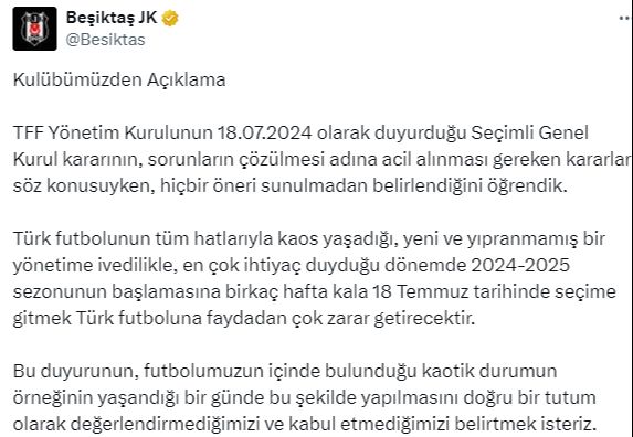 TFF'nin seçim tarihi memnun etmedi! Süper Lig kulüpleri harekete geçti TFF'nin seçim kararı Süper Lig kulüplerini memnun etmedi! İstifa için harekete geçildi - 1. Resim