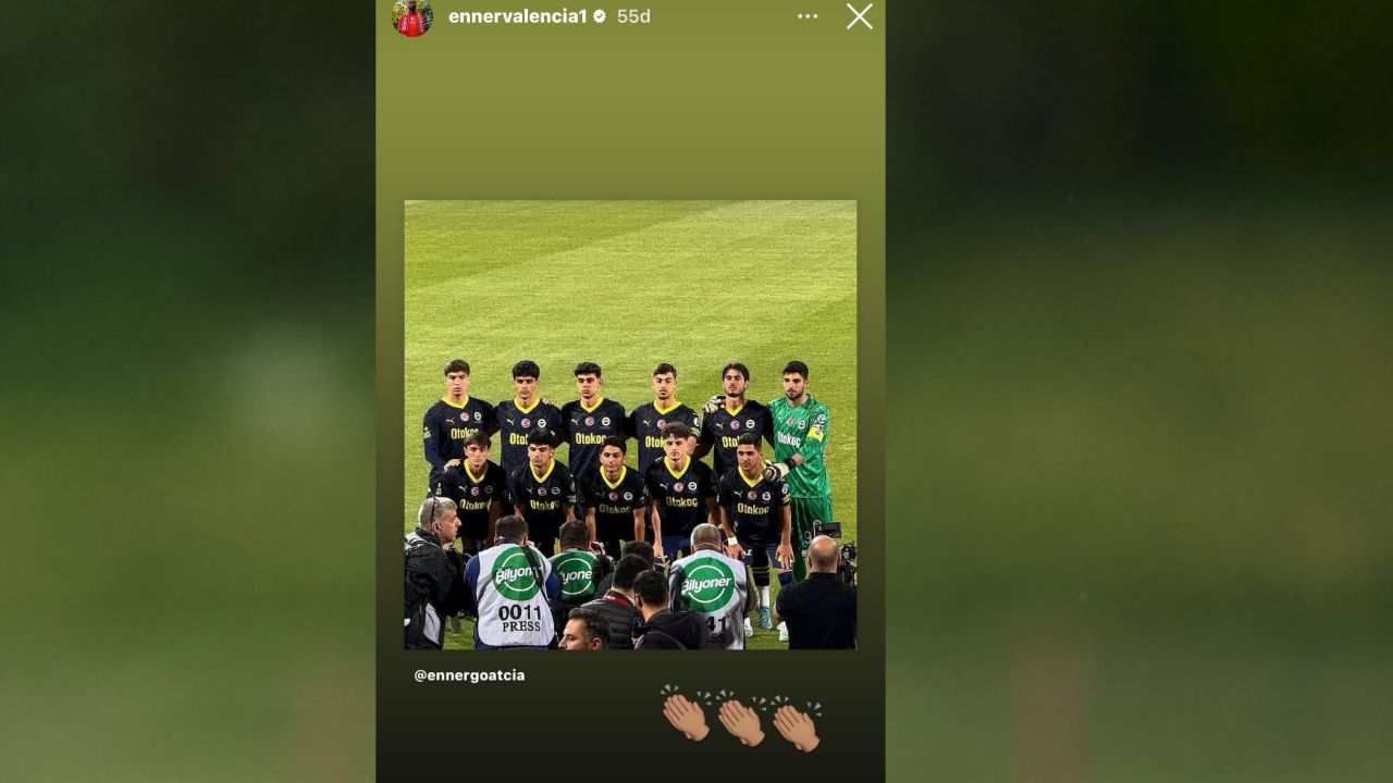 Enner Valencia'dan Süper Kupa paylaşımı! Fenerbahçe - Galatasaray derbisini es geçmedi - 1. Resim