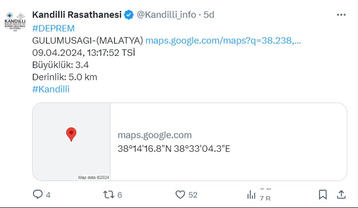 Malatya'da 3.4 büyüklüğünde deprem oldu Malatya'da 3.4 büyüklüğünde deprem oldu - 1. Resim