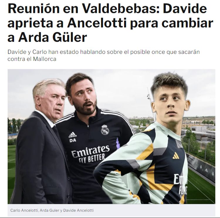 Arda Güler için özbeöz oğlu karşısına dikildi! Carlo Ancelotti için çember daralıyor Real Madrid... - 1. Resim