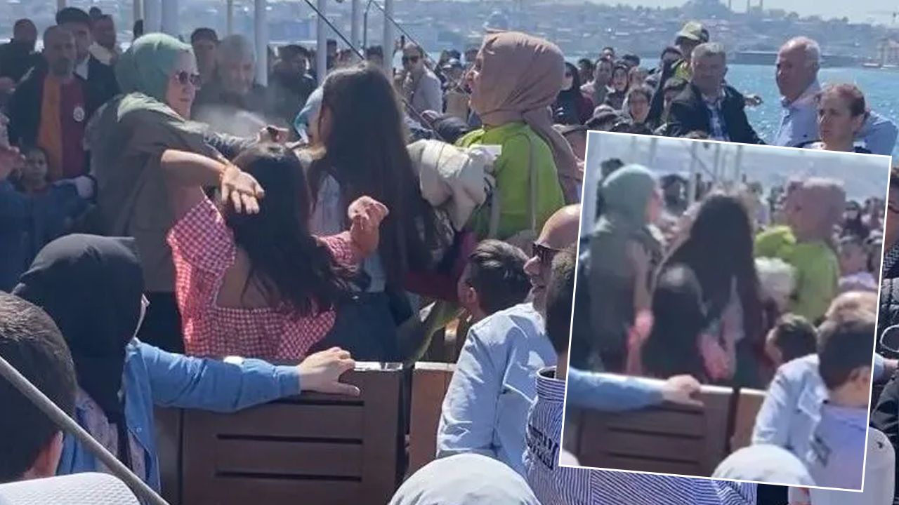 Üsküdar vapurunda biber gazlı kavga! Ortalık bir anda karıştı, kadınlar birbirine girdi Üsküdar vapurunda biber gazlı kavga! Ortalık bir anda karıştı, kadınlar birbirine girdi - 1. Resim