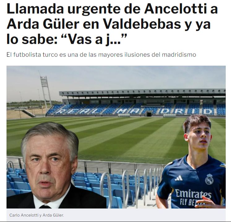 Vakit geldi çattı! Real Madrid'den Arda Güler hakkında son karar! Perez direkt aradı Carlo Ancelotti Arda'yla konuştu Vakit geldi çattı! Real Madrid'den Arda Güler hakkında son karar! Perez direkt aradı Carlo Ancelotti Arda'yla konuştu - 2. Resim