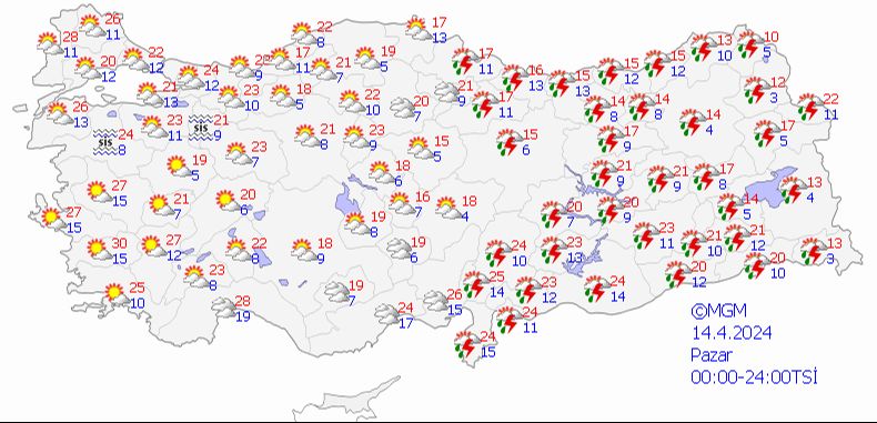 Meteoroloji'den 5 bölgeye uyarı! Sıcaklıklar artıyor, kuvvetli sağanak geliyor Meteoroloji'den 5 bölgeye uyarı! Sıcaklıklar artıyor, kuvvetli sağanak geliyor - 2. Resim